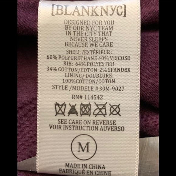 Blank NYC Oxblood Vegan Leather Drape Jacket sz M - Picture 9 of 10